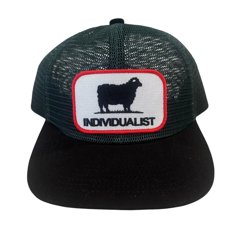 Individualist Black Sheep‎ Trucker Hat Snapback Green Black NWOT